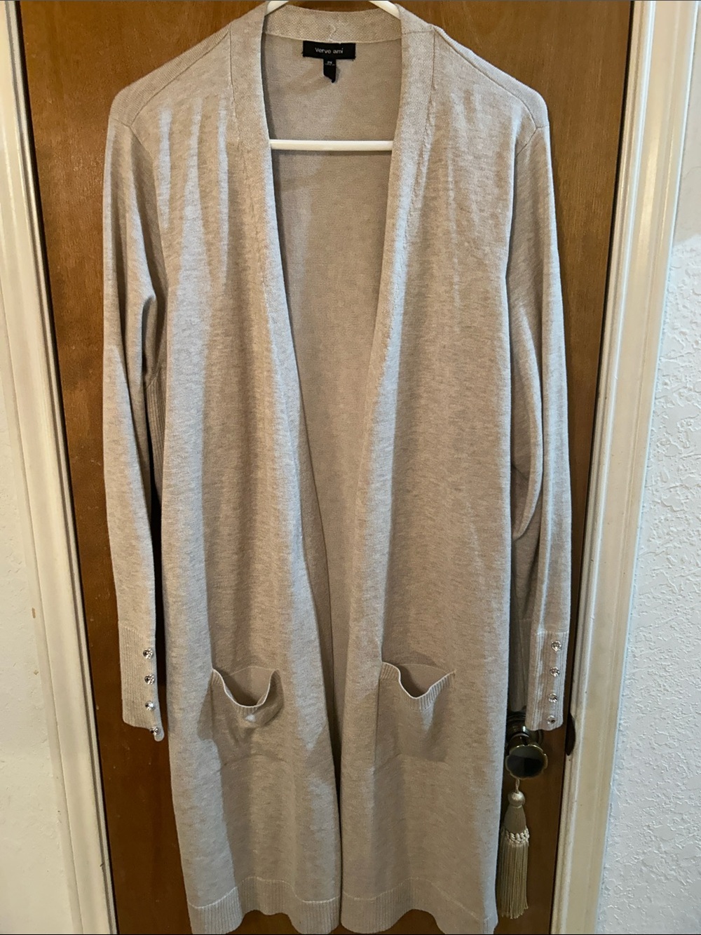 Vero Moda Light Beige Open-Front Long Cardigan